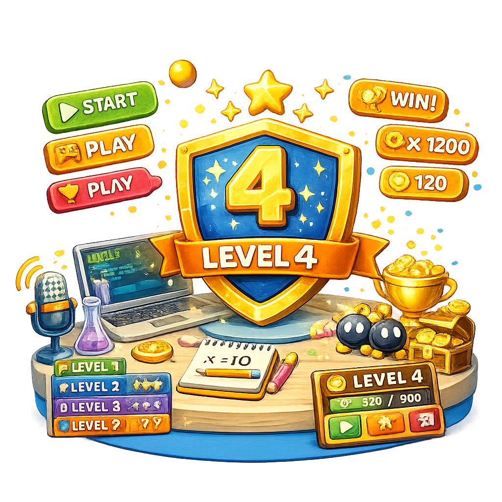 3D icon level 4